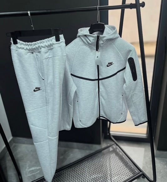 Komplet Tech Dresy – Biały / Czarny / Szary